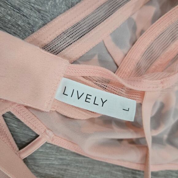 NWT Lively Mesh Trim Retro Blooms Bralette size L - Picture 6 of 6
